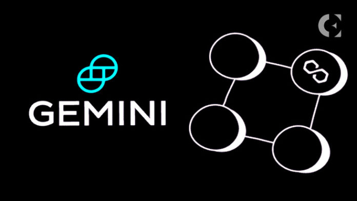Gemini’s New Staking Platform Supports Staking MATIC on Polygon