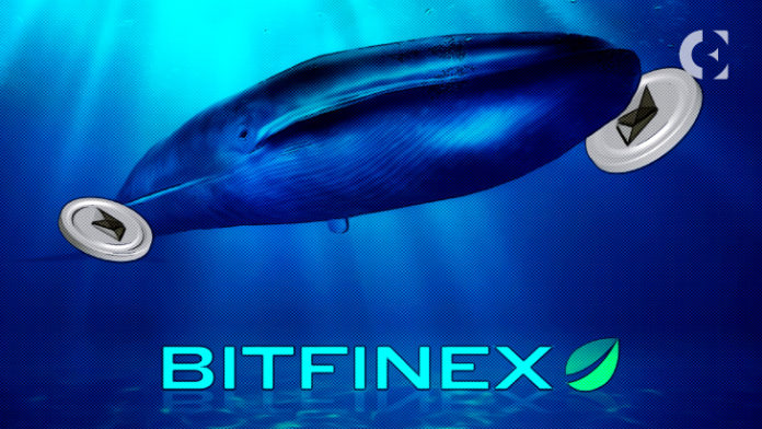 ETH Whale Transfers 649K ETH off Bitfinex Etherscan Reports