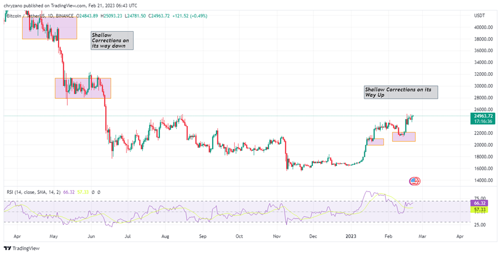 BTC/USDT 1-day Trading Chart
