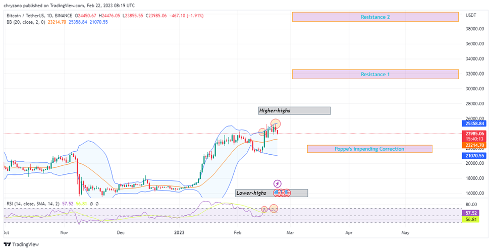 BTC/USDT 1-Day Trading Chart