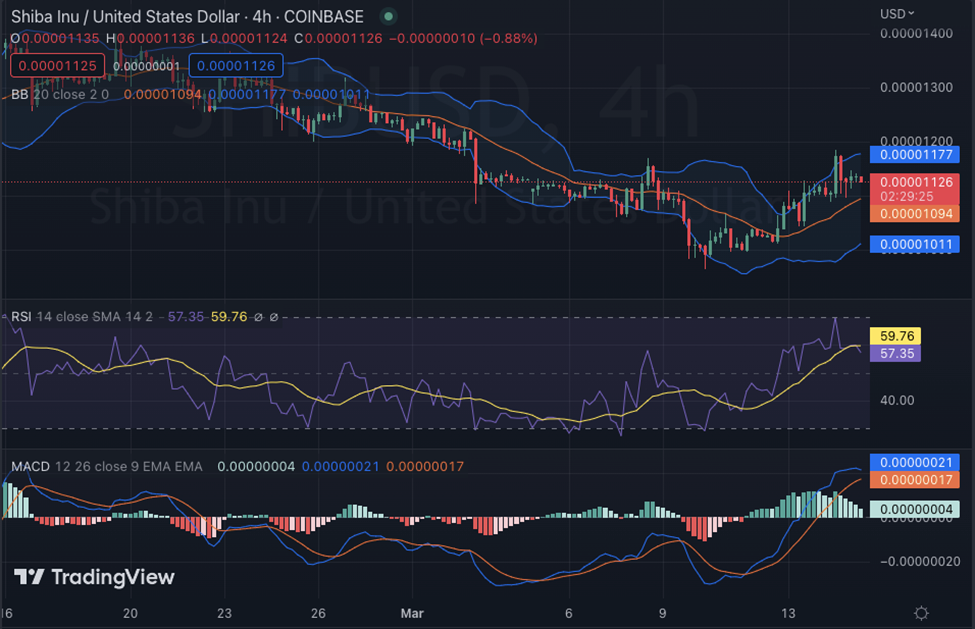 SHIB/USD 4-hour chart