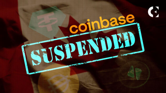 Coinbase Suspends Trading of Three Major Stablecoins in Canada