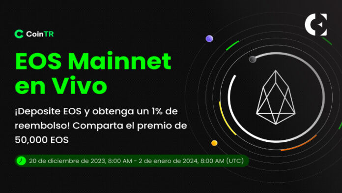 CoinTR anuncia su apoyo a EOS Mainnet y lanza una promoción de devolución de depósitos en EOS