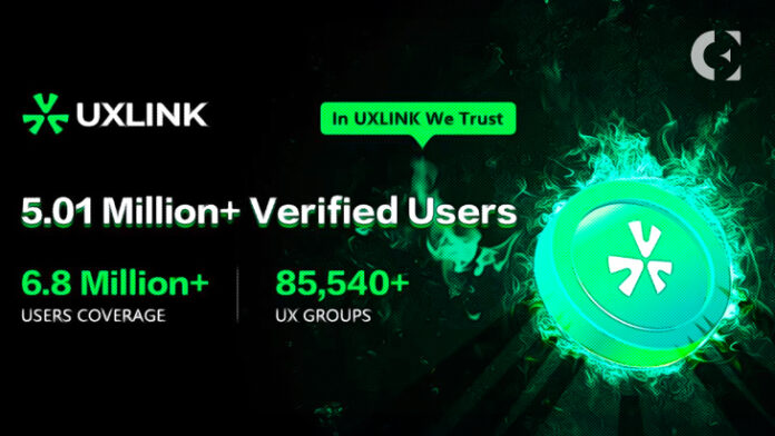 UXLINK Verified Users Surpass 5 Million with "Link To Earn" Trust Mechanism Driving Growth