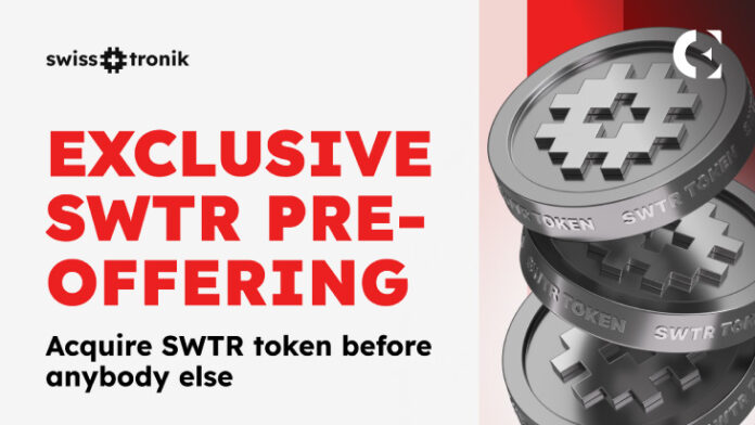 Swisstronik Announces Exclusive Pre-Offering of its Utility Token: SWTR