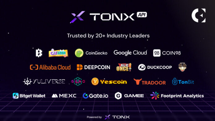 TONX API Partners with 20 Industry Leaders, Including Blum, Catizen, CoinGecko, and Google Cloud