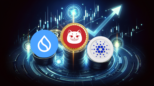 SUI sobe para US$ 5, enquanto Catzilla e Cardano competem por uma alta de 20.000%