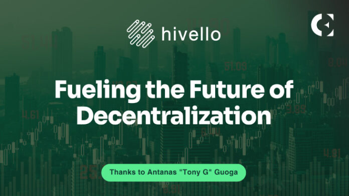 Hivello Secures Strategic Investment from Antanas “Tony G” Guoga to Scale Decentralized Compute