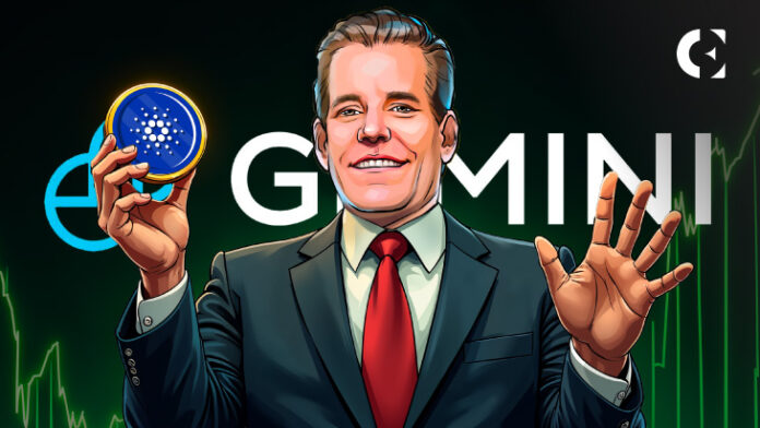 Gemini To List Cardano? Winklevoss Hints