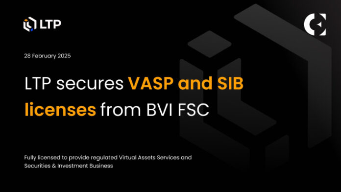 LTP Secures VASP and SIB Licenses from BVI FSC