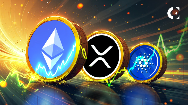 ETH Tests Trendline; XRP Risk Score Low for $5-$8 Rally, ADA Eyes $1.15 Break