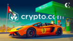 Crypto.com and Emarat logos signifying partnership for cryptocurrency payments at UAE fuel stations, announced May 2025.
