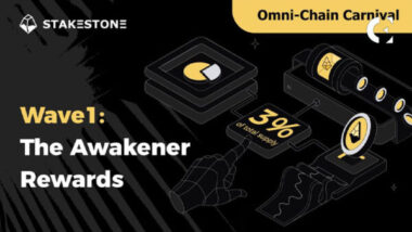StakeStone (STO) price chart displaying >100% rally to new highs after Binance debut, with RSI indicator showing overbought conditions.