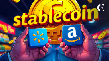 A news report on major US retailers like Amazon and Walmart exploring the launch of proprietary stablecoins to cut payment fees.
