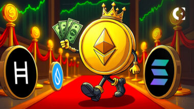 Price charts of altcoins HBAR, Solana, and Sui show recent gains, indicating capital rotation from Bitcoin and Ethereum.