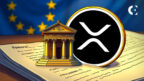 ECB and XRP Ledger logos on a split background, representing the central bank's technical trial of the DLT protocol