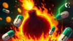 Pump.fun on Solana fueling a memecoin explosion, shown by a graphic of a rocket with the Pump.fun and Solana logos