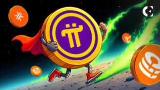 PI/USDT pair showing a potential breakout from a descending triangle pattern ahead of Pi2Day. 