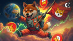 price analysis chart of Shiba Inu (SHIB) showing a recent rally alongside data on its increasing exchange reserves.