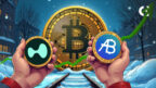 A Santiment chart of top performing altcoins shows Newton (NEW) with a 114% gain and SPX6900 (SPX) with a 98% gain.