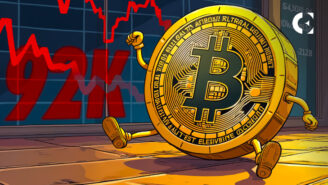 Bitcoin price chart shows May 2025 all-time highs, with on-chain data now indicating potential market overheating.
