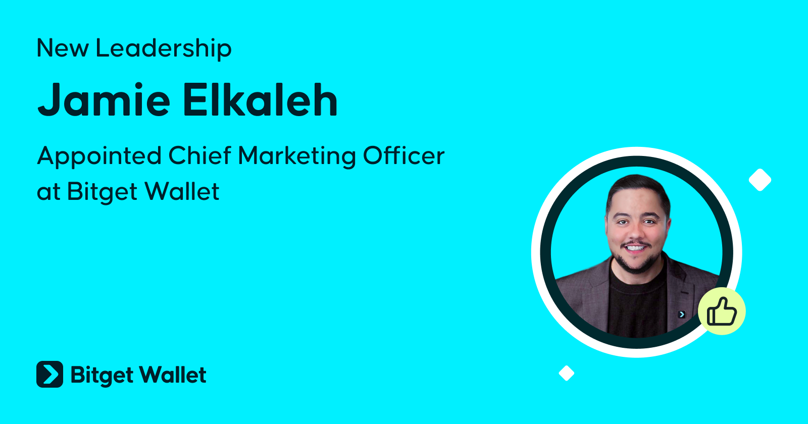 Jamie Elkaleh Appointed as Bitget Wallet’s CMO After Doubling User Base, Leading Major Rebrand