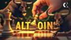 Ttechnical analysis chart of the total altcoin market cap for July 2025, showing a bullish "Golden Cross" pattern forming, signaling a potential new rally.