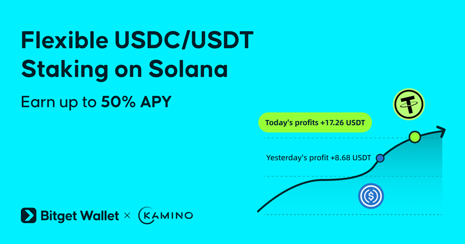 Bitget Wallet Launches Solana-Based Stablecoin Staking via Kamino Integration