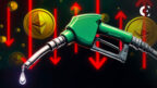 News and on-chain analysis of Ethereum (ETH), showing conflicting signals between low gas fees and a shrinking ETH exchange supply, hinting at a supply shock.