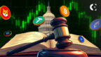 News report on the US House passing the GENIUS Act stablecoin bill and the Clarity Act, reshaping crypto law in 2025.
