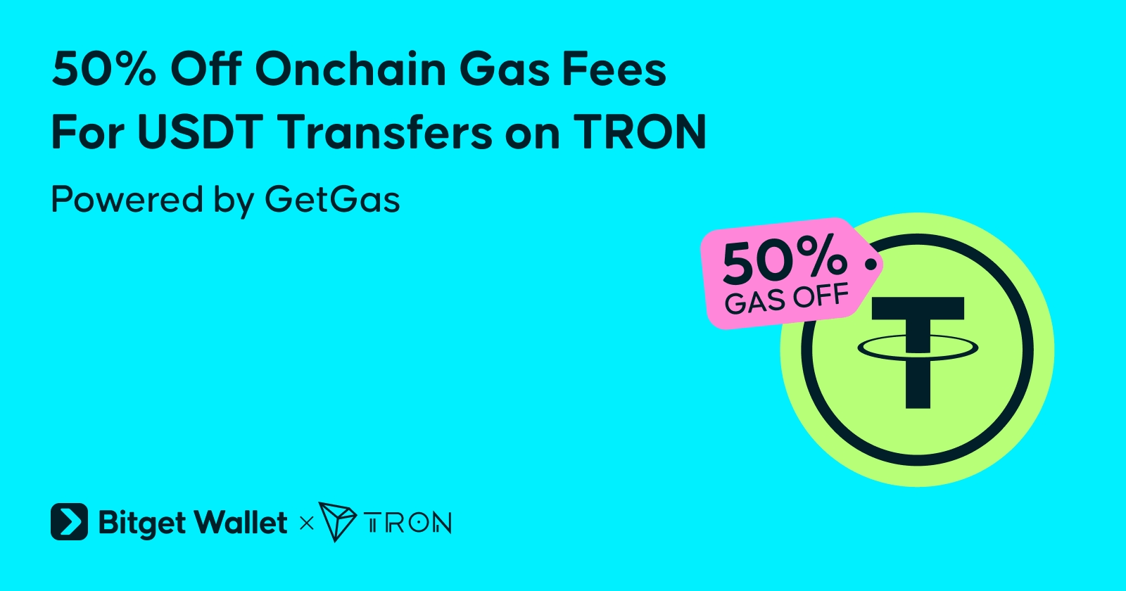 ​​Bitget Wallet Cuts Onchain TRON USDT Fees by 50% with GetGas Upgrade