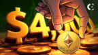 Ethereum's price has successfully bounced above $4,300, validating analyst predictions of a reversal.