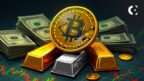 Market data shows the year-to-date performance of Gold, Silver, and Bitcoin (BTC) outperforming the US Dollar.
