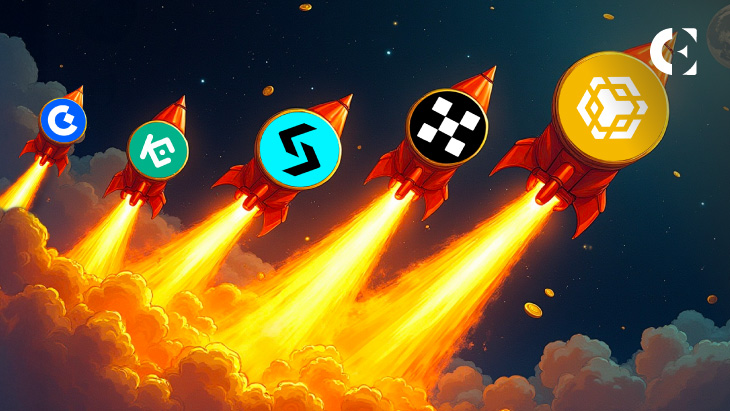 Price analysis of the top 5 exchange token gainers, including OKB, BNB, and BGB, and the catalysts behind their rallies.