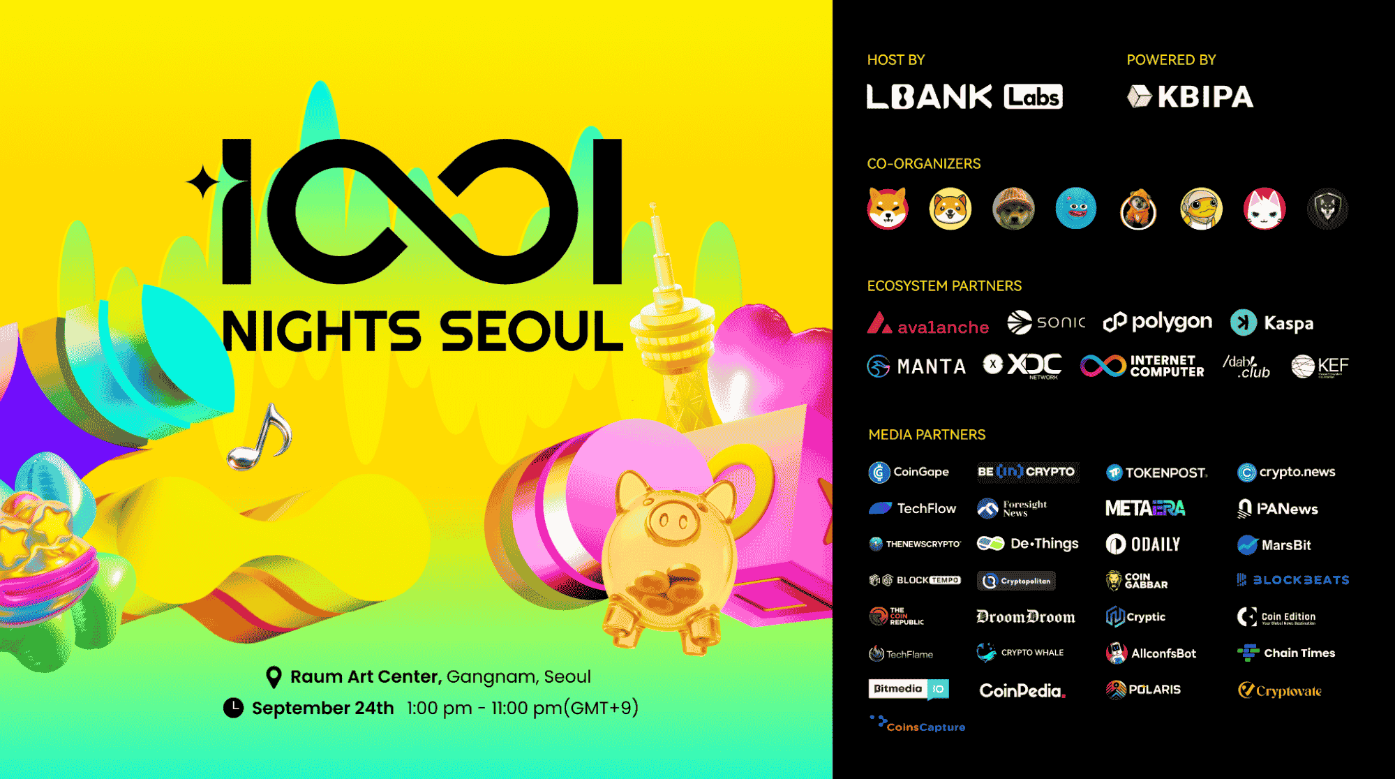 LBank Labs to Host “1001 Festival Seoul” in South Korea during KBW2025