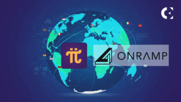 Pi Network's price chart shows a bearish trend, testing key support despite a bullish Onramp Money listing.