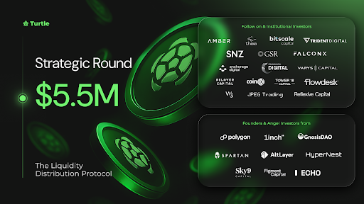 Turtle Raises an Additional $5.5M to Expand Its Liquidity Distribution Network