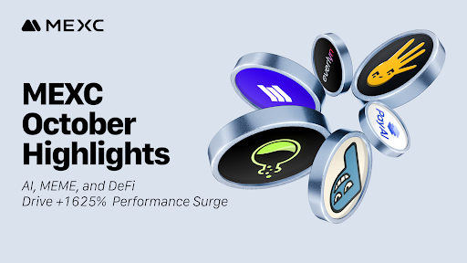 MEXC Dominates Early-Stage Token Growth: AI, MEME, and DeFi Drive +1625% Performance Surge