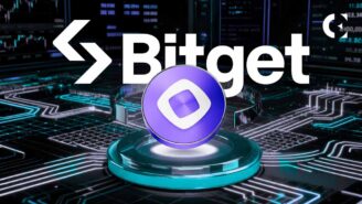 L’interface d’échange Bitget montre la fiche Monad (MON) avec l’offre Earn de 20 % d’APR et la cagnotte de 800 000 jetons.