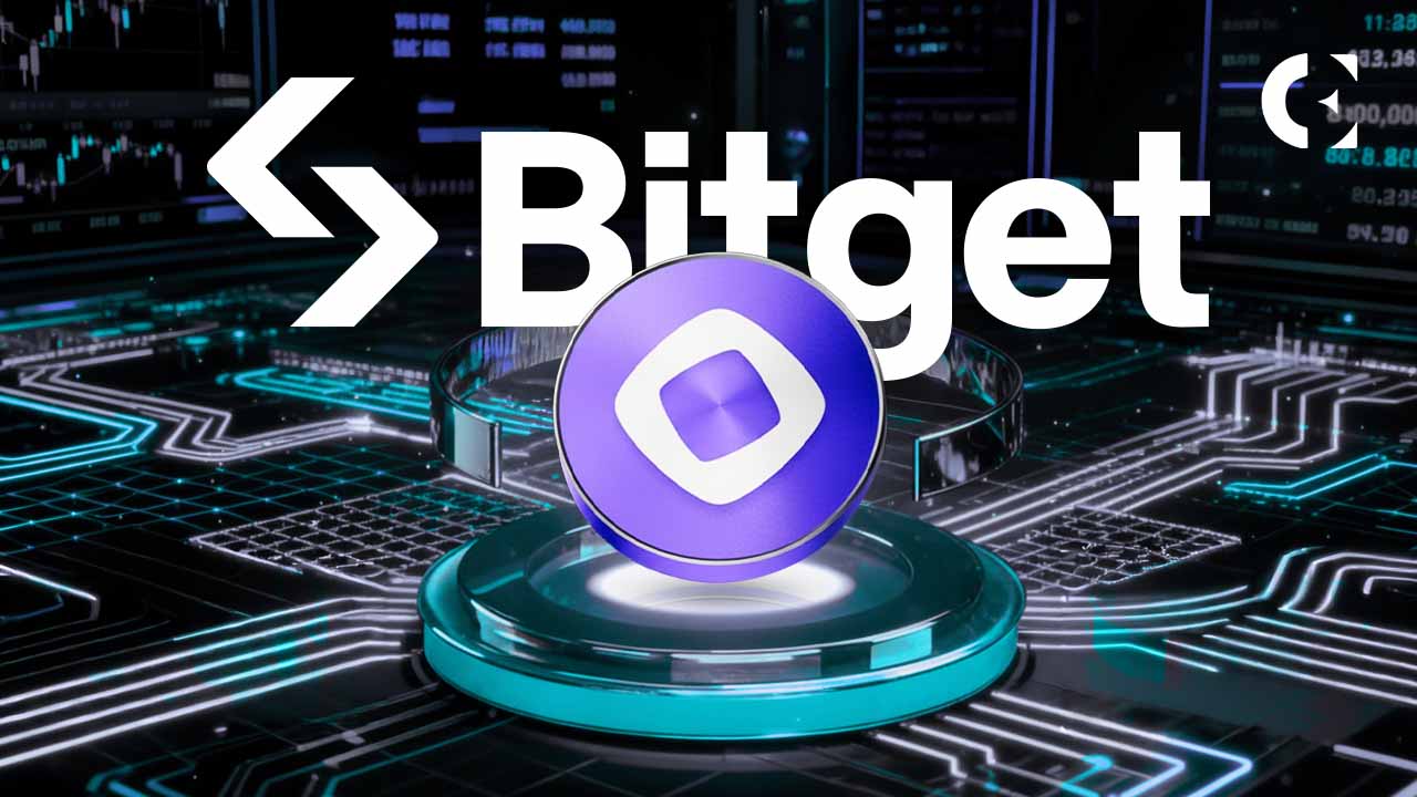 Bitget exchange interface showing Monad (MON) listing with 20% APR Earn offer and 800,000 token prize pool.