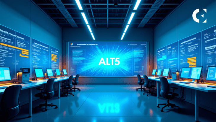 Alt5 Sigma logo alongside SEC enforcement graphic, highlighting the filing discrepancy investigations.