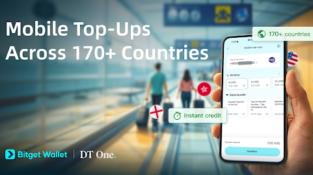 Bitget Wallet Integrates DT One for Mobile Top-Ups Across 170+ Countries