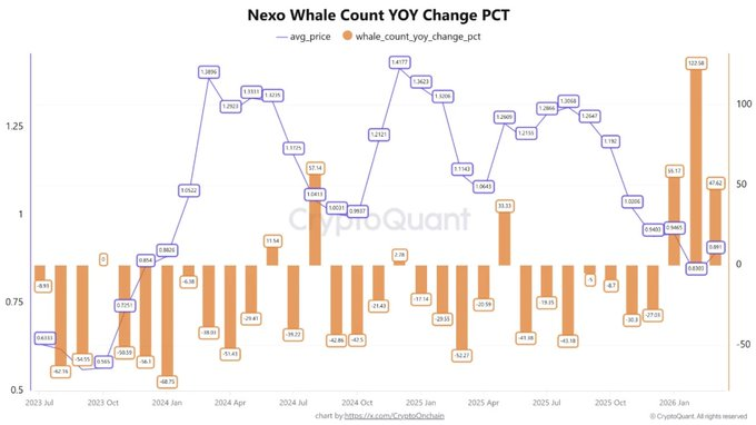 Nexo Whales Defend $0.83 as Accumulation Surges in Q1 2026