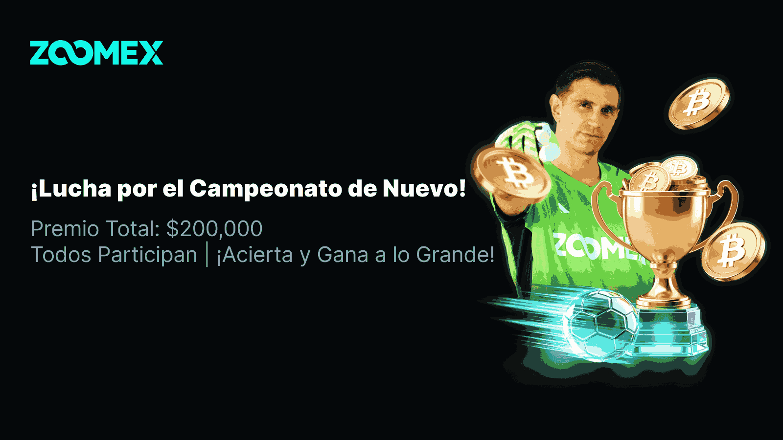 ¡Fondo de premios de 200.000 $ desbloqueado! Zoomex se une a su embajador de marca Emiliano Martínez para lanzar la 2.ª edición de la campaña de predicciones EPL