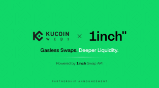 KuCoin Web3 Wallet Integrates 1inch Swap API to Power Gasless, MEV-Protected RWA Swaps