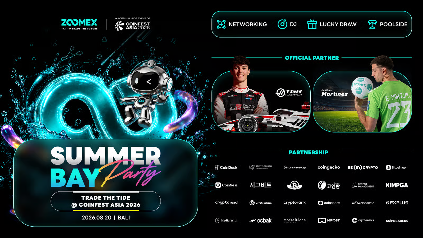 Zoomex to Attend Coinfest Asia 2026 as Gold Sponsor and Host Summer Bay Party in Bali