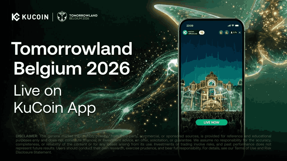 KuCoin Brings the Official Tomorrowland Belgium 2026 Livestream to the KuCoin App