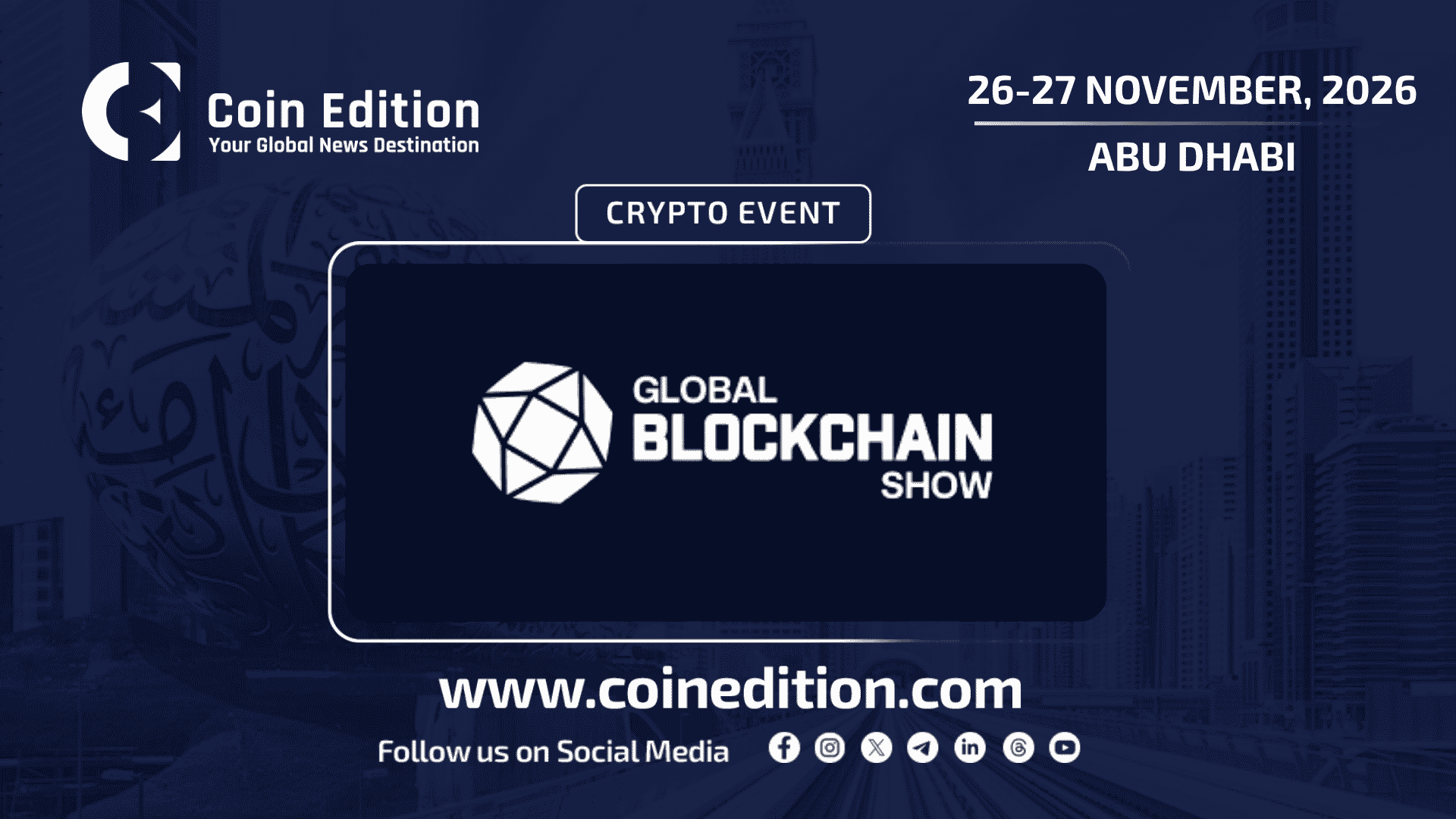 Global Blockchain Show Abu Dhabi 2026