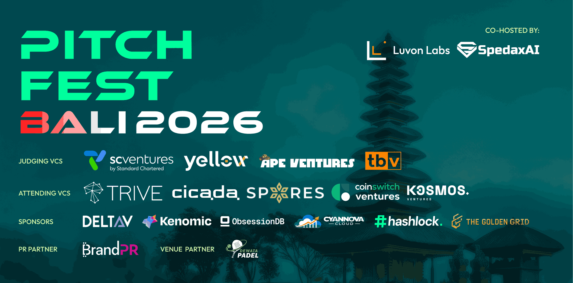 Pitch Fest Bali 2026: 15+ Startups. Leading Investors. $100K+ in Prizes